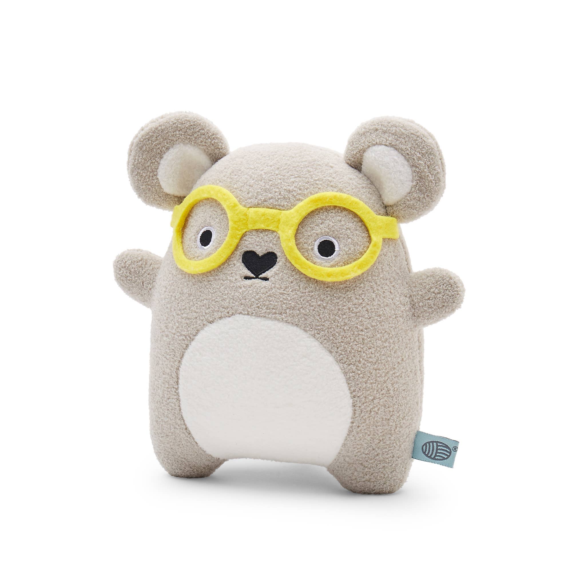 Noodoll - Plush Toy - Ricehawking - Grey Bear with Yellow Glasses