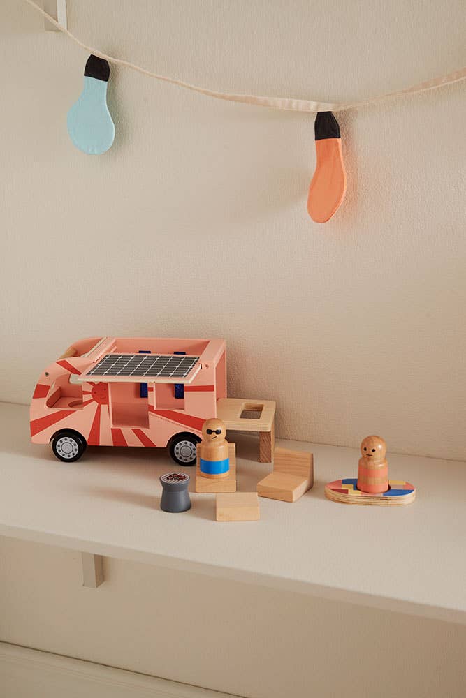 Wooden Campervan and accessories