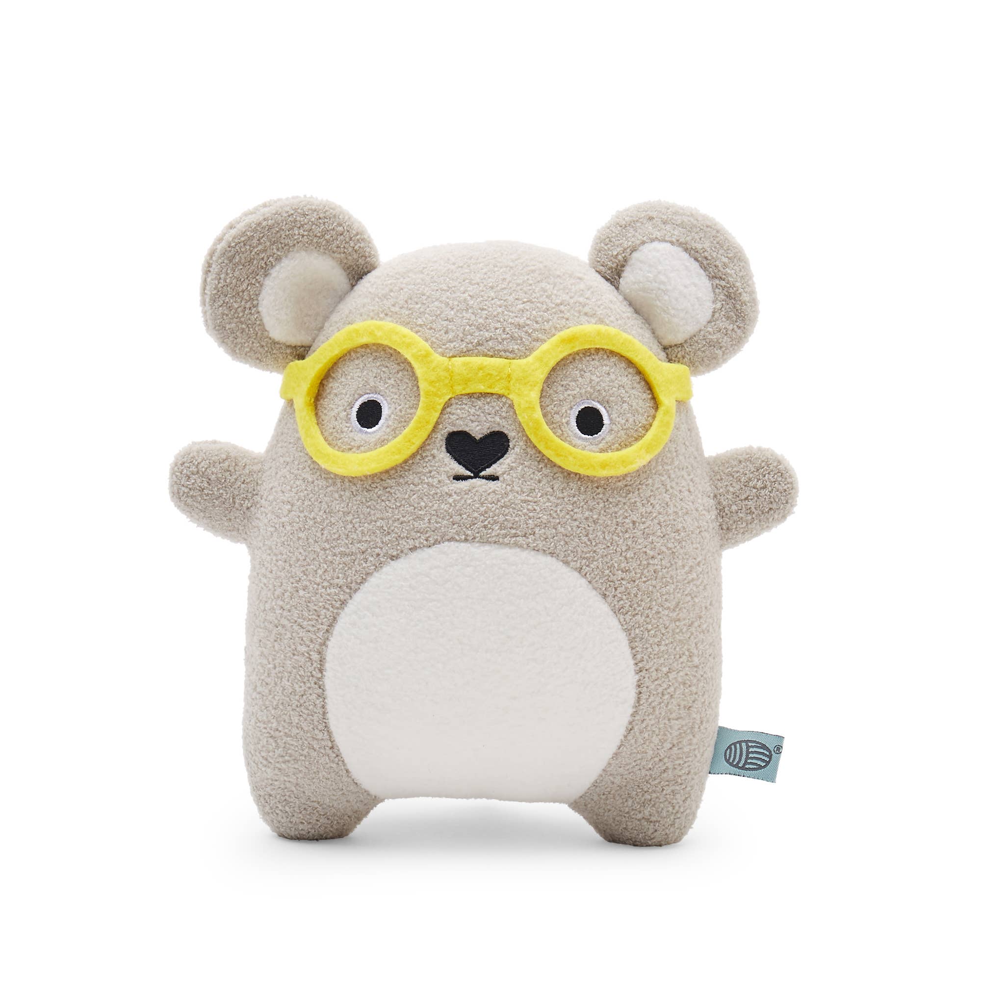 Noodoll - Plush Toy - Ricehawking - Grey Bear with Yellow Glasses