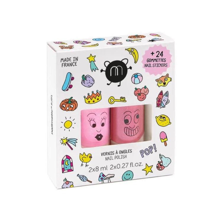 Nailmatic - POP 2 Pack with 24 Nail Stickers - (Dolly & Kitty)