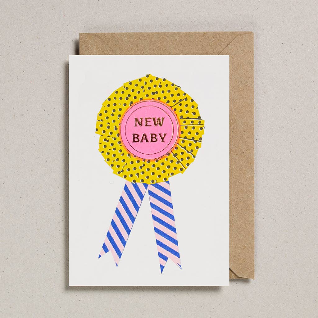 Petra Boase - Riso Rosette Card - New Baby