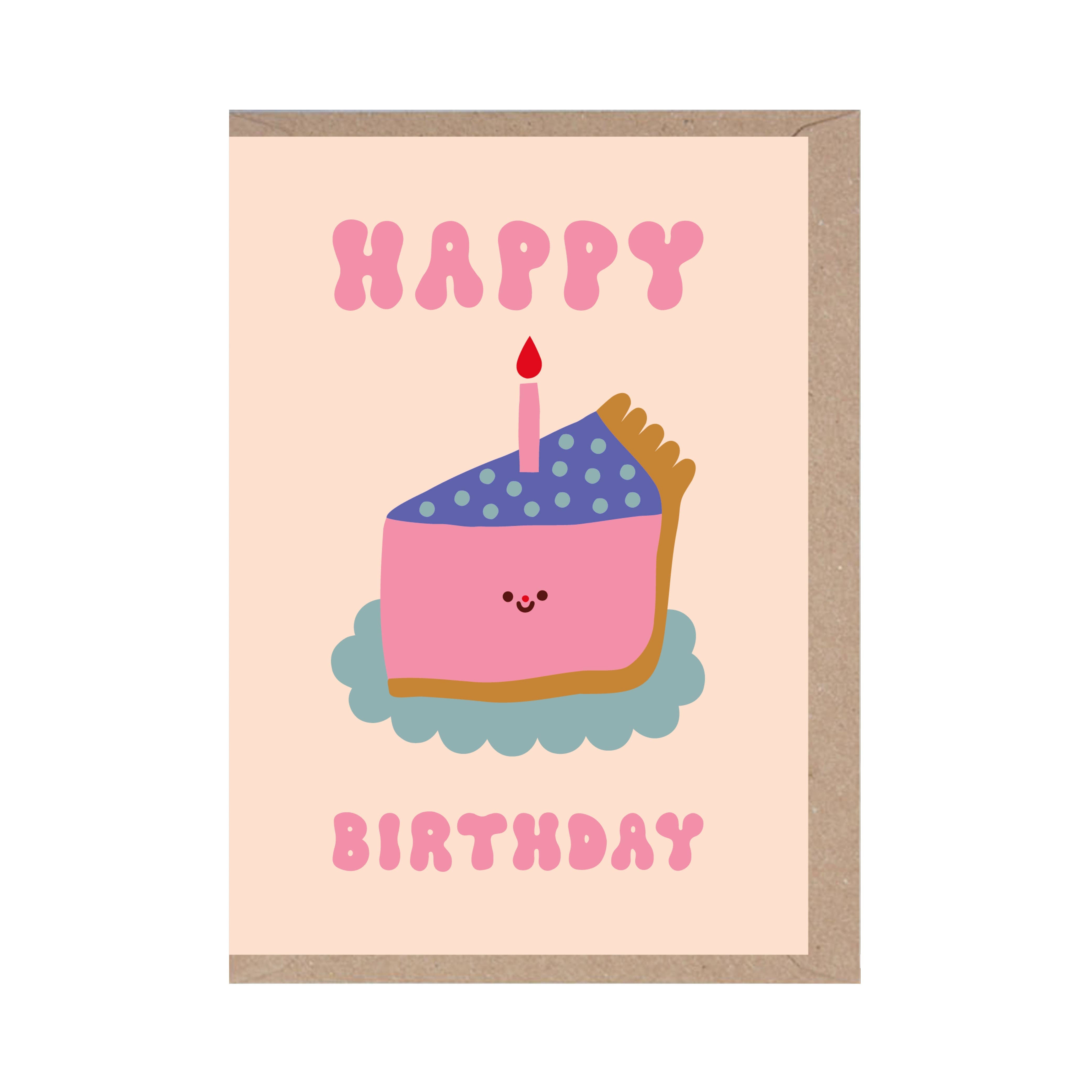 Rumble Cards - Happy Birthday - Slice of Cake Card