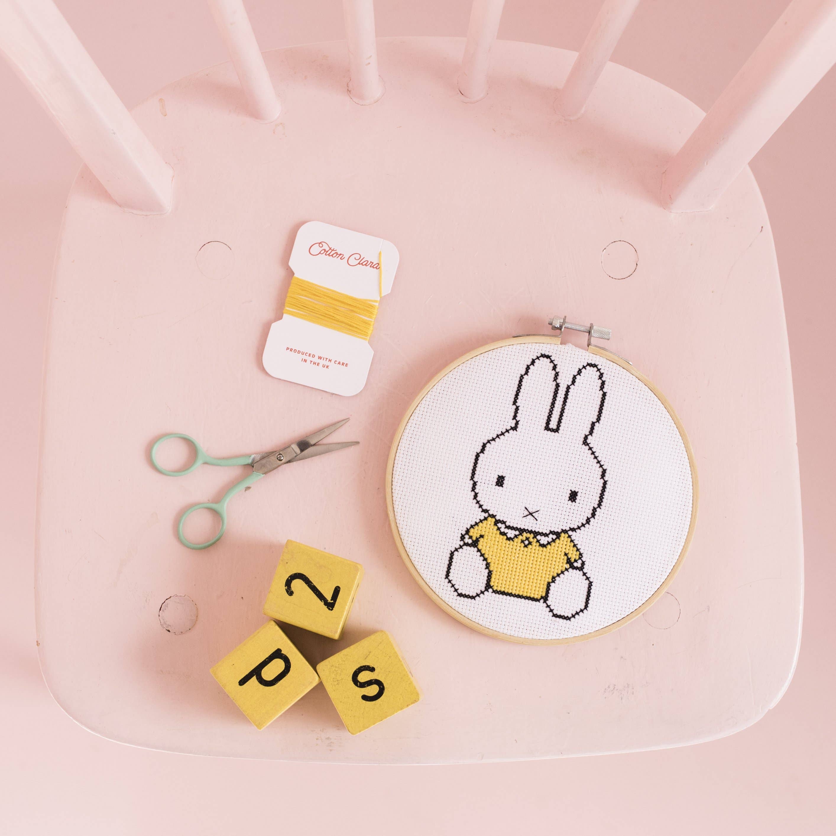 Cotton Clara - Miffy Yellow Cross Stitch Kit: Yellow Top