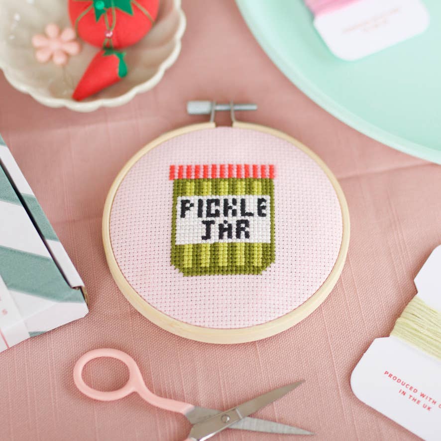 Cotton Clara - Pickle Jar - Cross Stitch Kit