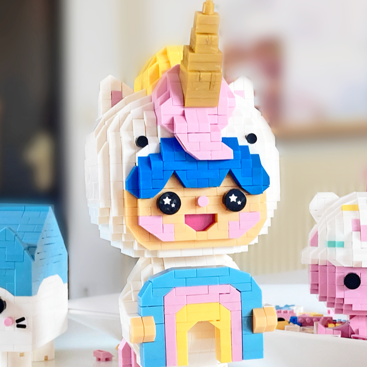 Momiji - Rainbow Unicorn mini-bricks