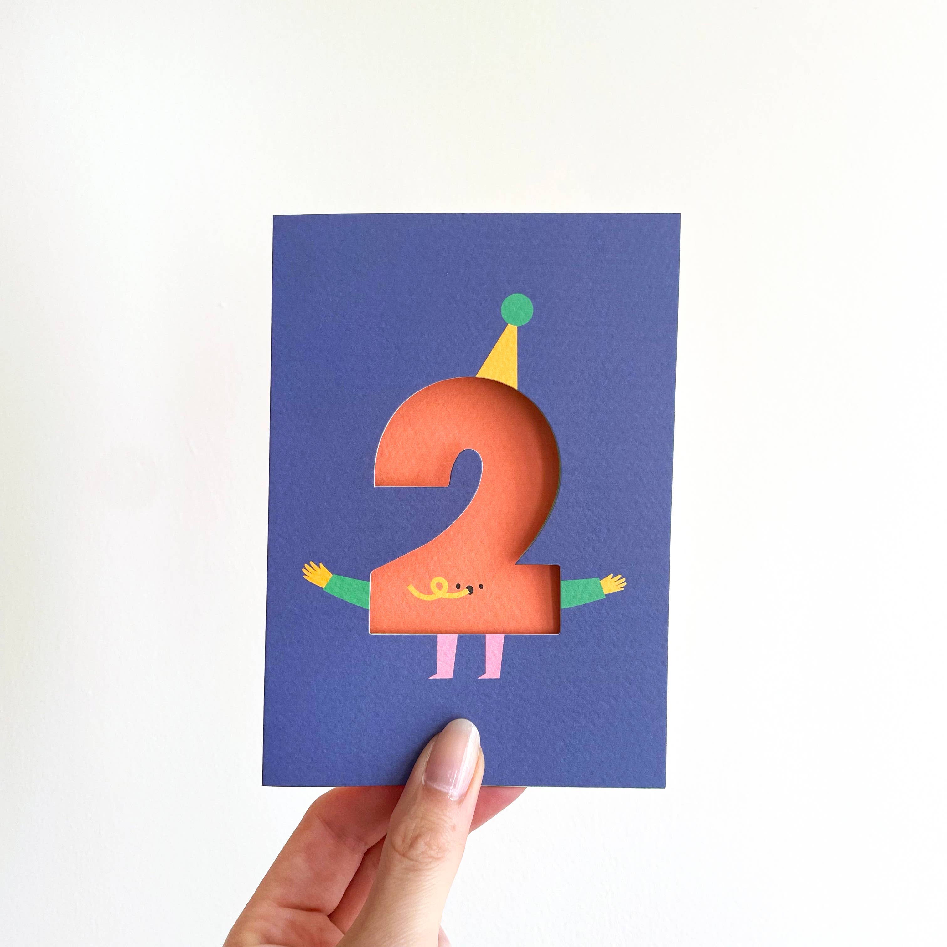 Rumble Cards Age 2 - Die Cut - Happy Birthday Card