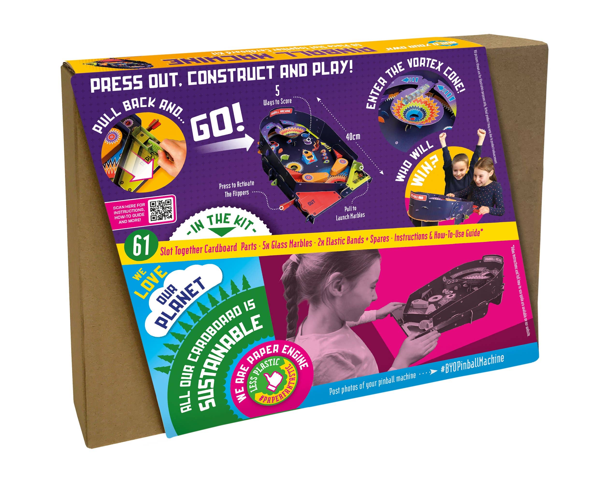 Build Your Own - Pinball Machine - Eco-Friendly Craft Kit