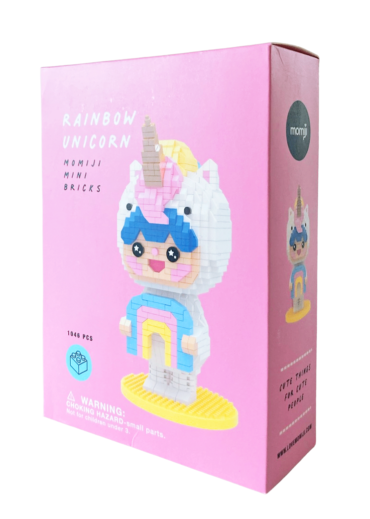 Momiji - Rainbow Unicorn mini-bricks