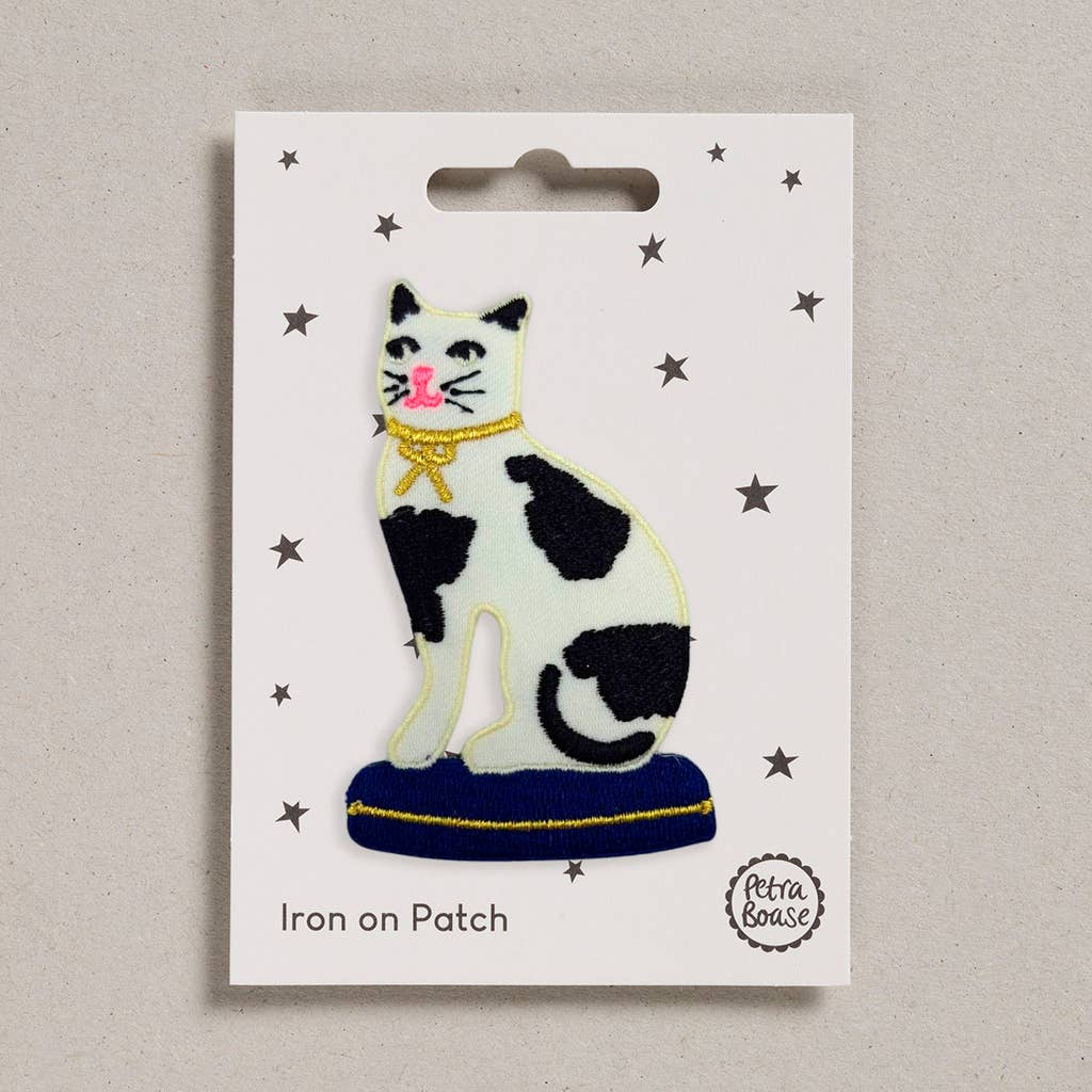 Petra Boase Iron on Patch - Cat With Bow